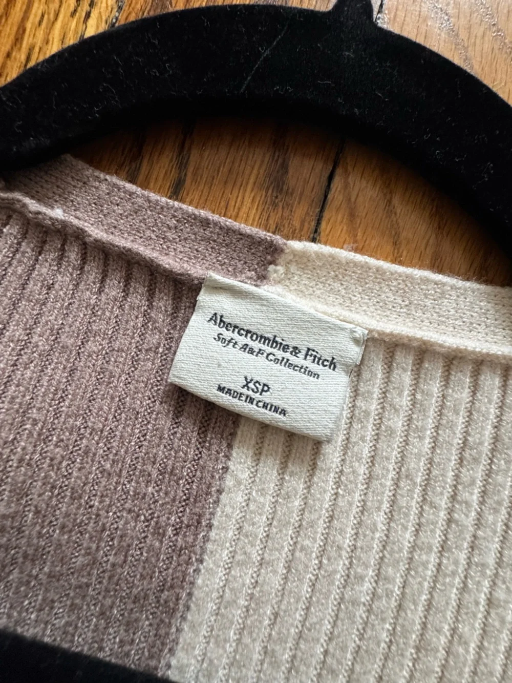 Abercrombie & Fitch White and Gray Long Sleeve Sweater Dress - Picture 2 of 3